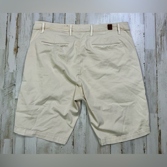 AG Adriano Goldschmied Men's Size 38R Trouser Shorts Cotton Cream - Picture 8 of 10
